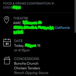 AMC tickets Half Off