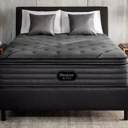 California King Size Mattress BeautyRest Black Hybrid Pillow Top 16” Inches Thick Wrapped in Plastic Direct From Factory Same Day Delivery 