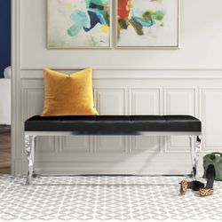 Beele Faux Leather Upholstered Bench - Brand New
