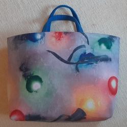 Christmas Lights Felt Tote Bag