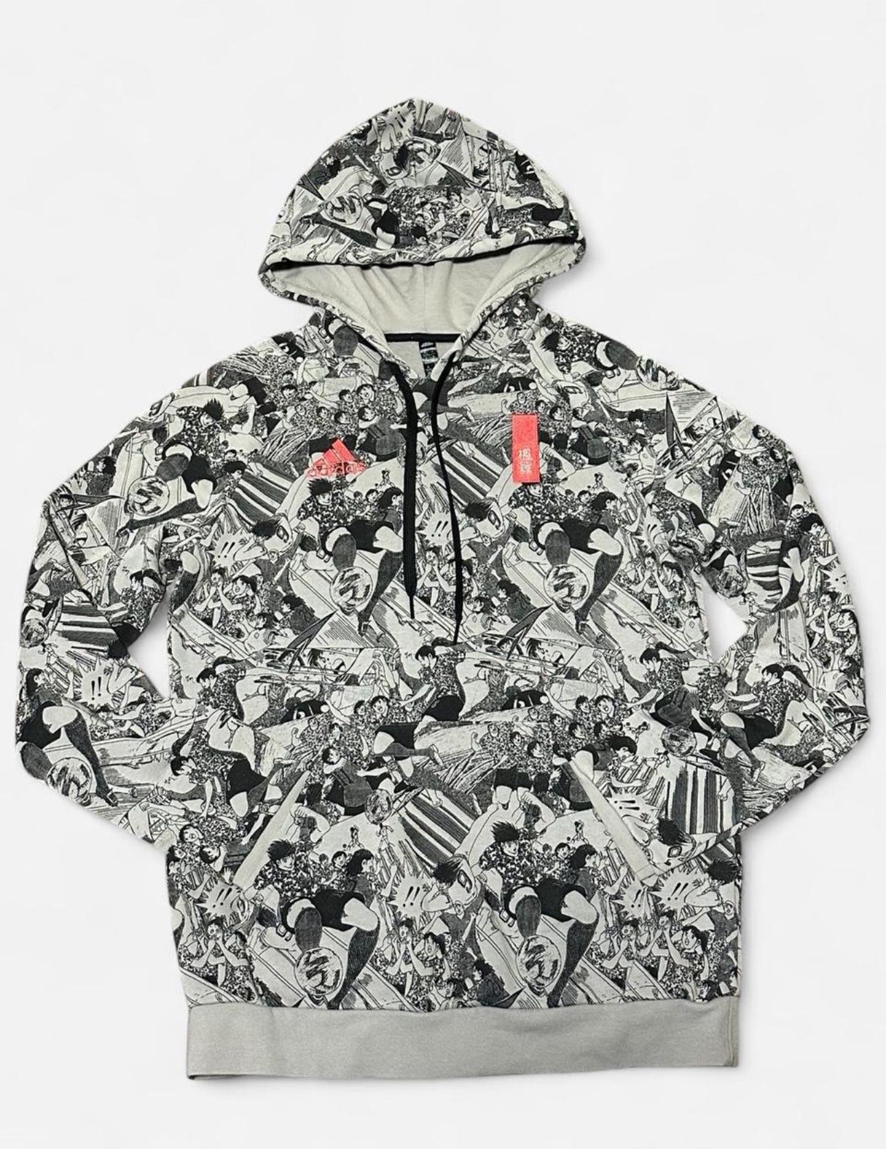 Adidas Captain Tsubasa Hoodie Men's Grey Anime hoodie