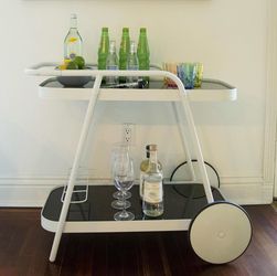 Outdoor Weatherproof Bar Cart White