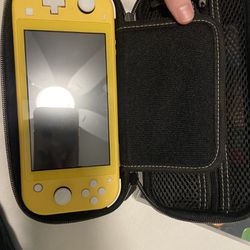 Yellow Nintendo Switch Lite W/ Case And Games