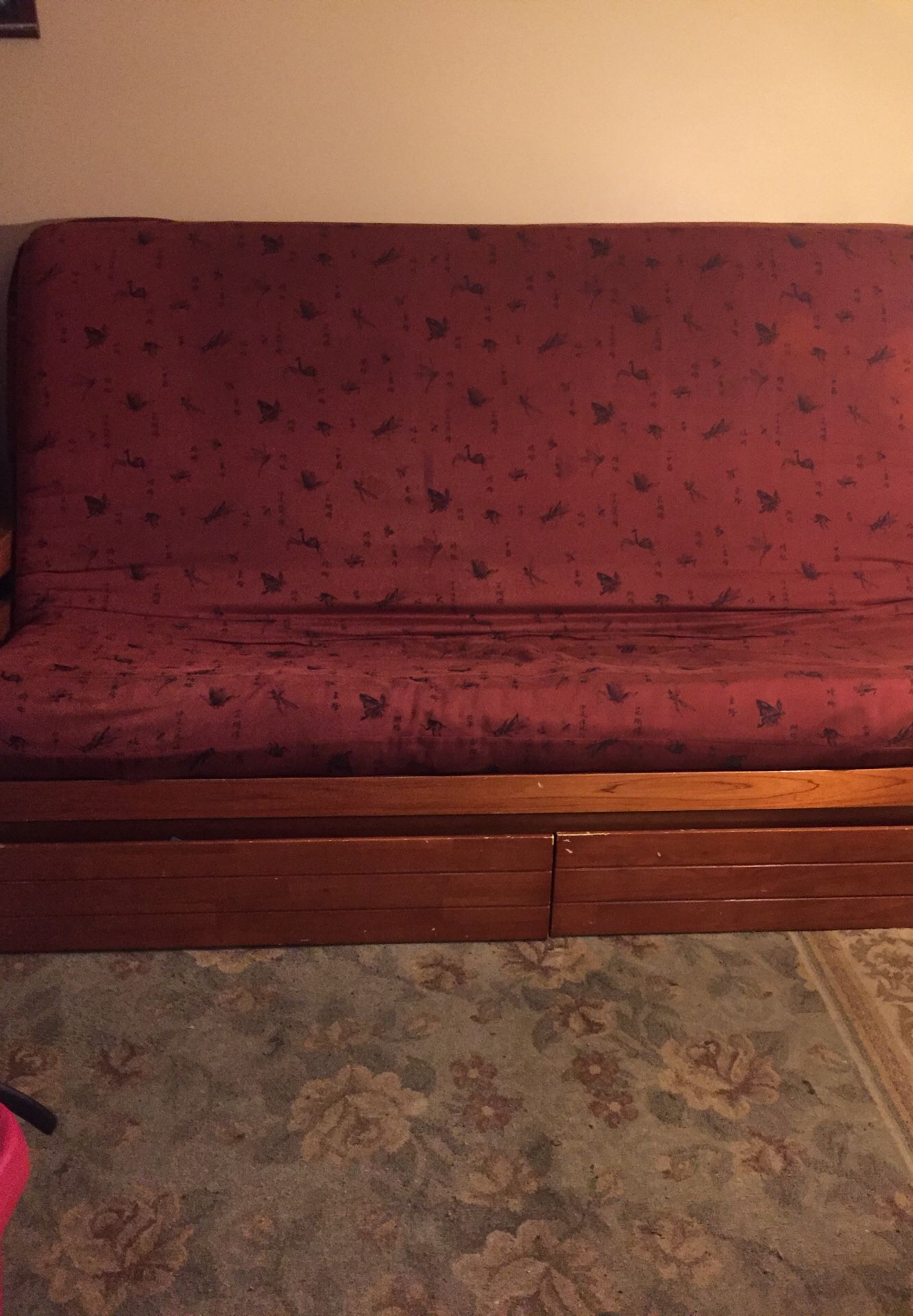 Futon with drawers. Queen Size.