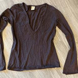 Brown Long Sleeve Top Size Small