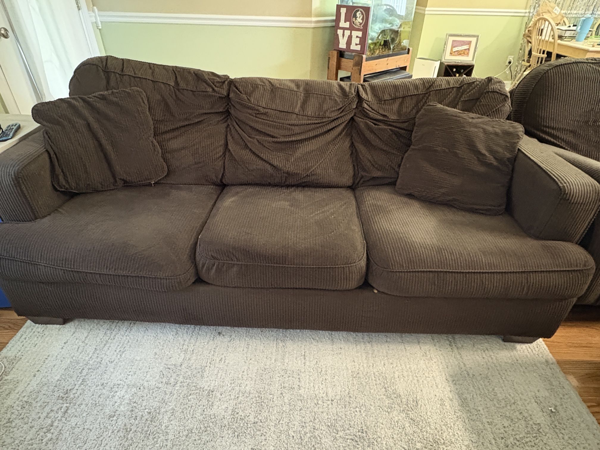 Free As Is- Brown Couch