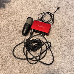 AKG P420 Condenser Mic + Focusrite Scarlett 2i2 Bundle w/ XLR Cable