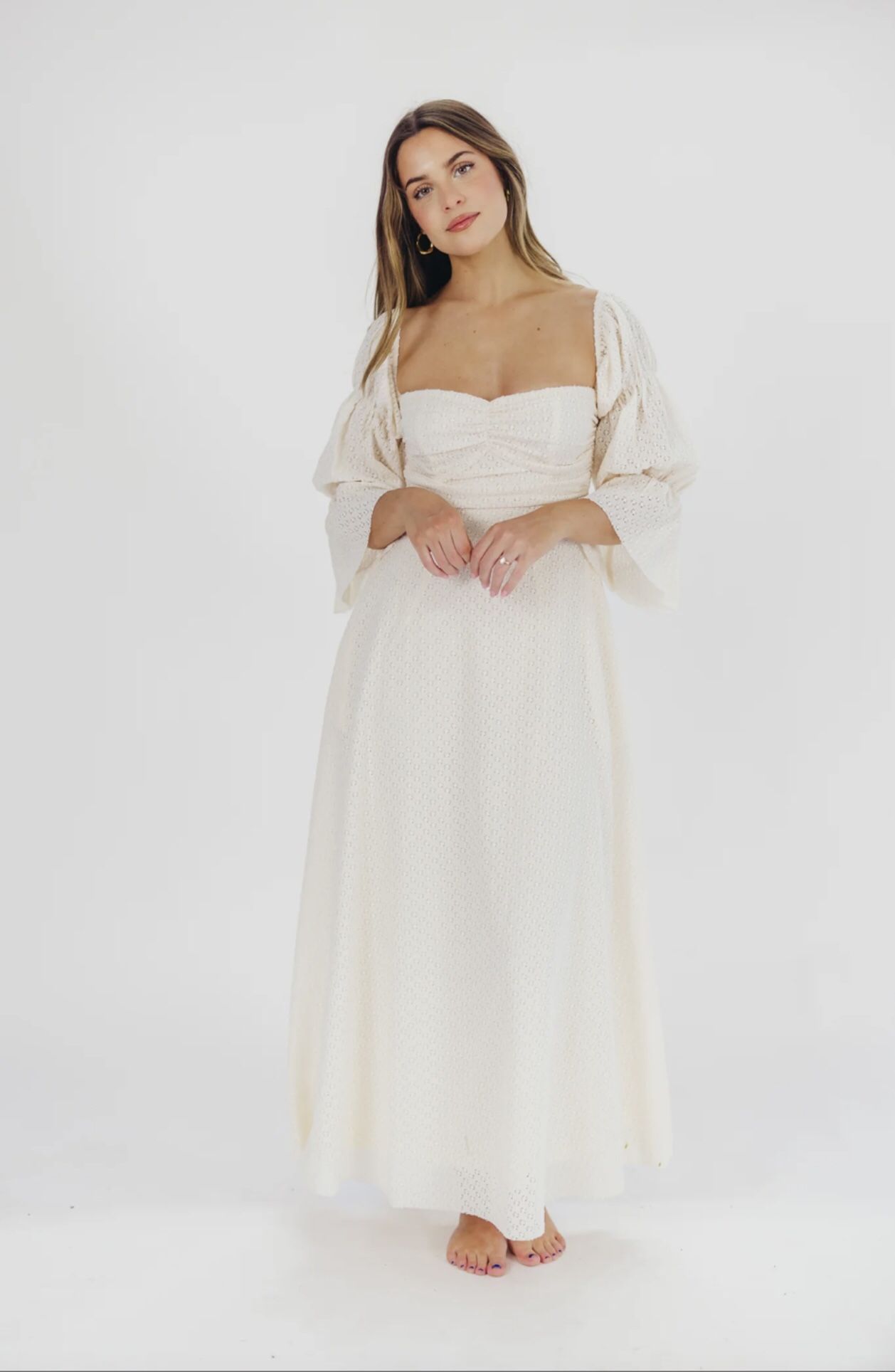 Ivory white Lace Dress Size - XL (not maternity, but room for baby bump)