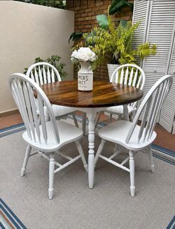 Farmhouse table with 4 chairs