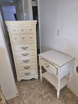 Dresser And Nightstand In Good Condition 