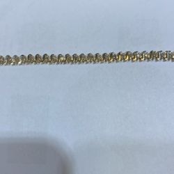 10KT Gold Ladies Bracelet W/Diamonds