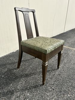vintage sewing chair with hidden storage cushion