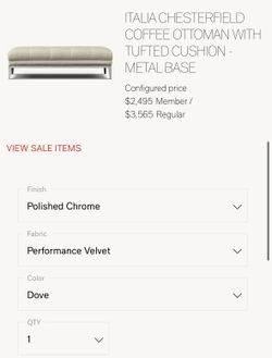 Restoration Hardware ottoman