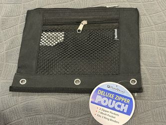 Black Deluxe Zipper Pouch