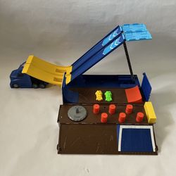 Monster Jam Transforming Hauler Playset Storage Racing Track - Complete Set 