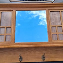 Mirror With Hooks Picture Holder 