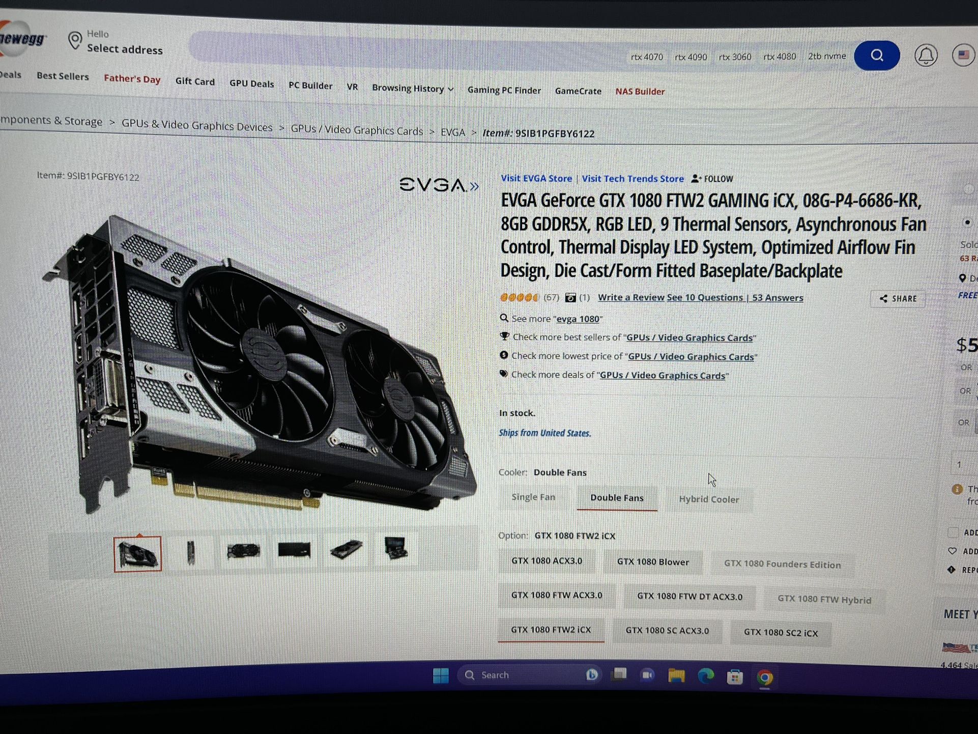 EVGA GeForce Gtx 1080 FTW2 Gaming Icx