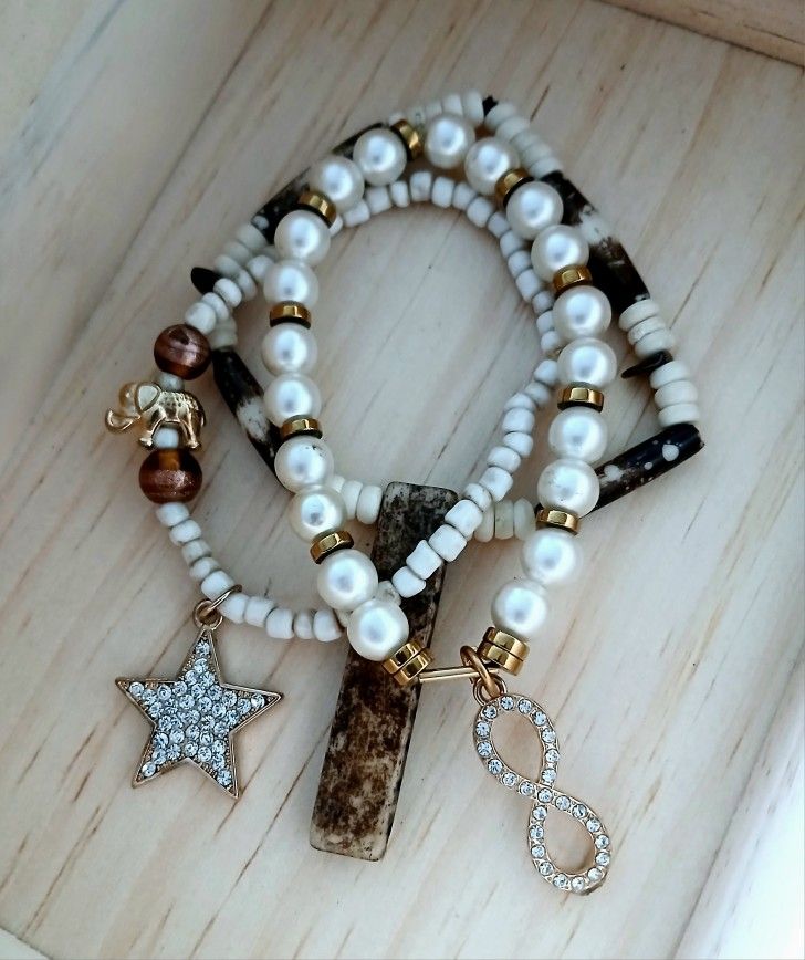 Charm Bracelet Stack Handmade