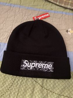 Supreme Black Bandana Beanie 