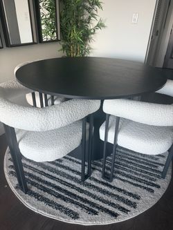 DINING TABLE AND CHAIRS
