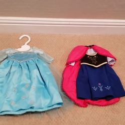 American Girl Doll Custom Ana And Elsa Dresses