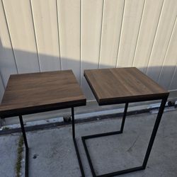 2' END TABLES WOOD/METAL $60 Both