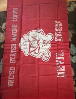 Large Marine Devil Dogs Flag
