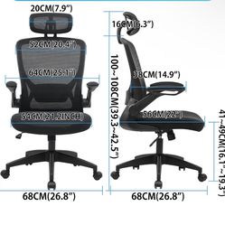 Firm & Tall Office Chair With Lumbar Support, Head Support , And Breathable 