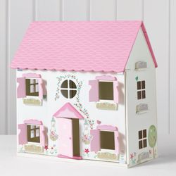 Wooden Doll House 3 Floors 12 Windows Swinging Doors and Windows