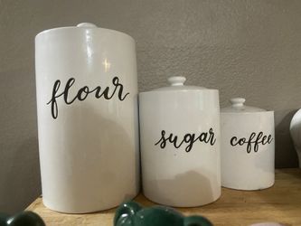 Flour Sugar And Coffee Jar Set 
