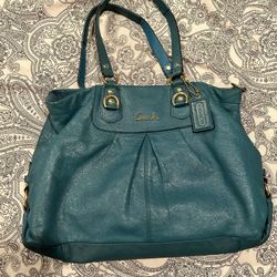 Coach Leather Legacy (teal) Purse