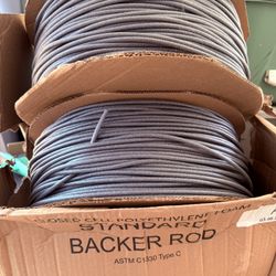 1/4" X 4000' Closed Cell Foam Standard Backer Rod ASTM C1330 Type C Full Box / 2 Rolls