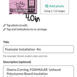 Foamular Installation  4in