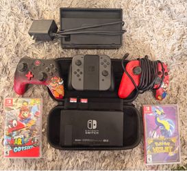 Nintendo Switch Complete Bundle – 4 Games, 3 Controllers +more