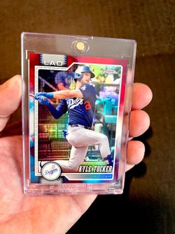 2026 Topps Chrome Kyle Tucker Red White Blue Refractor #58 Astros LA Dodgers RC
