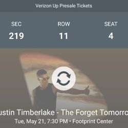 Justin Timberlake 2 Tickets