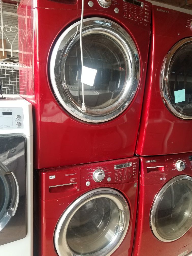 Front load big capacity washer and dryer set