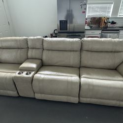 4 Piece Beige Sectional Sofa