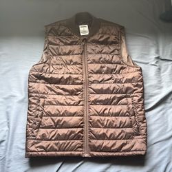 brown vest - medium- polyester 