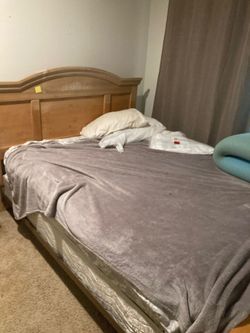 MOVING SALE! Queen mattress, box spring and frame - $125