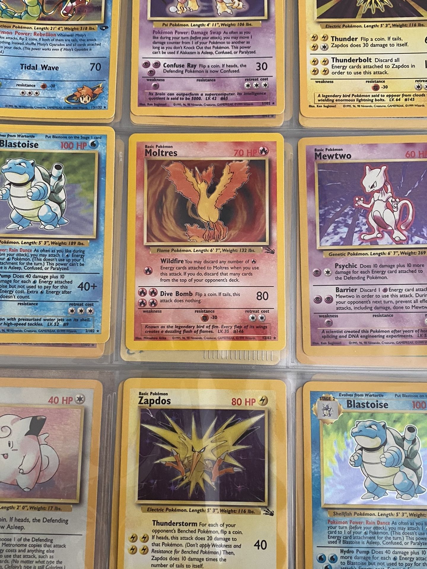 Various holographic 1st Gen Pokemon Cards