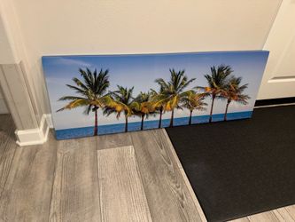 Oceanand palm trees painting