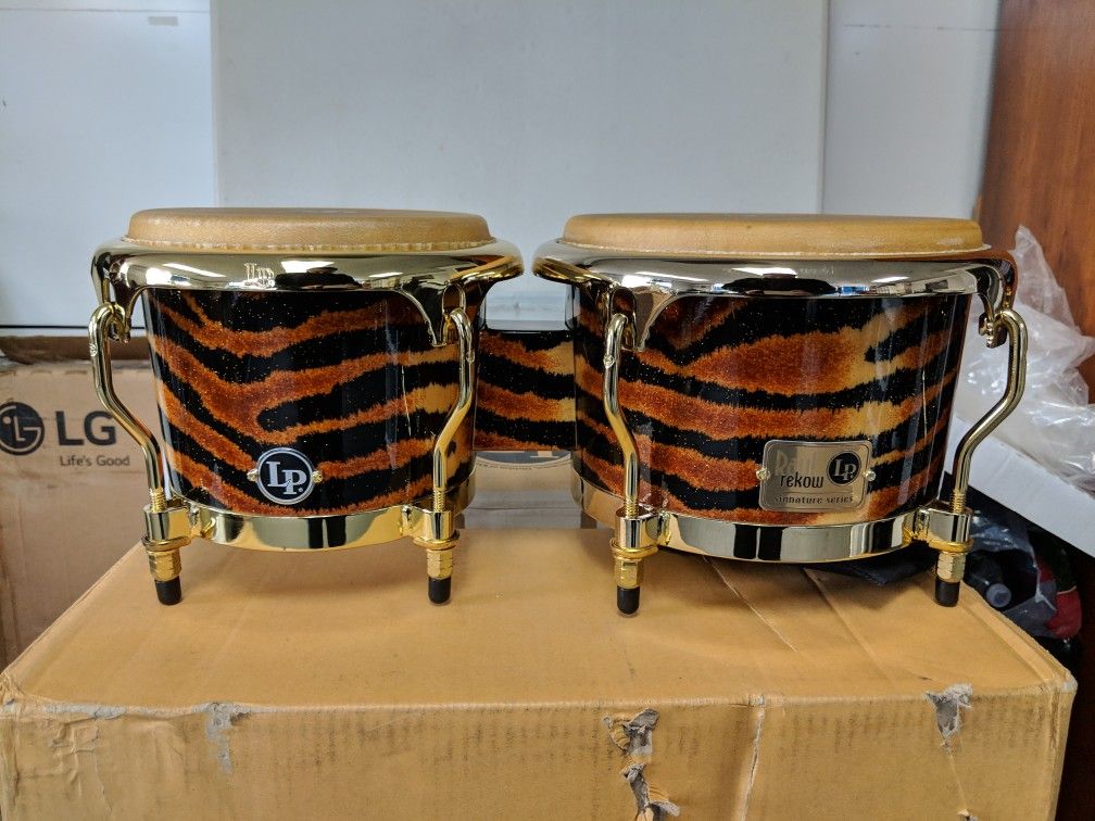 LP Raul Rekow Tiger Print Bongos