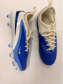 Nike Jr Phantom 6 Low Academy LV8 FG/MG Soccer Cleats Racer Blue Youth size 4