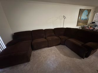 Brown sectional sofa