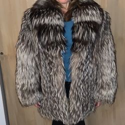 Indigo Fox Fur Coat