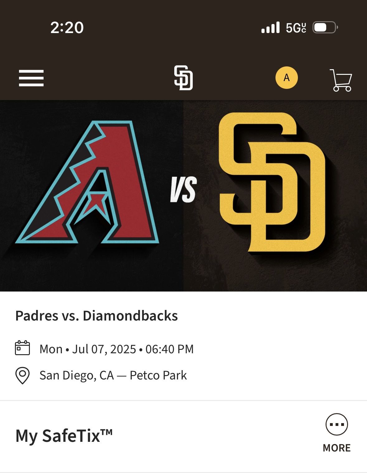 Padres Tickets 7/7/25