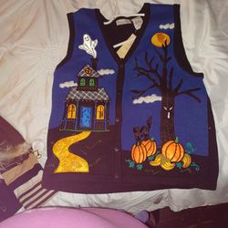 Brand New Large Sweater  Vest.  Halloween  Selling $25 
