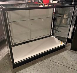 Glass Display Case with Shelves