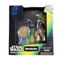 Vtg 1997 Hasbro Star Wars The Power of the Force Bespin Hans Solo Minted Coin